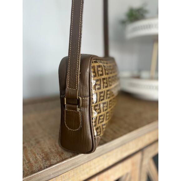 FENDI Vintage Zucca Monogram Crossbody/ Shoulder Bag - Picture 7 of 12
